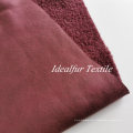 Faux Fur Wool Fabric Shaggy Fleece with Suede Bonding for Coat